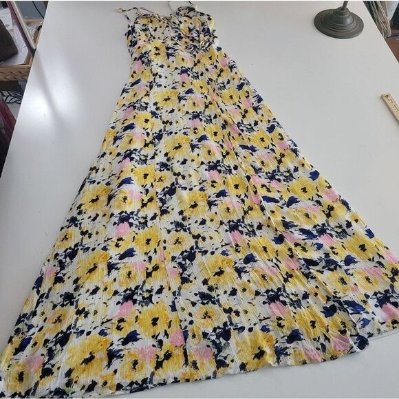 LULU'S HIGH SLIT FLORAL LINED STRAPPY Berryessa MAXI DRESS L LARGE - Picture 11 of 12